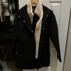 Ralph Lauren black jacket with fleece trim